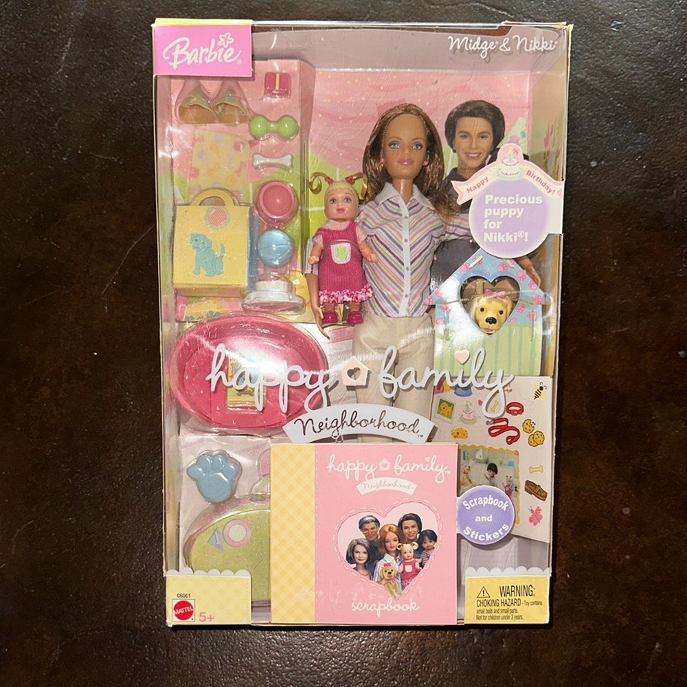 Rare 2003 Barbie Happy Family Neighborhood Set Midge & Nikki